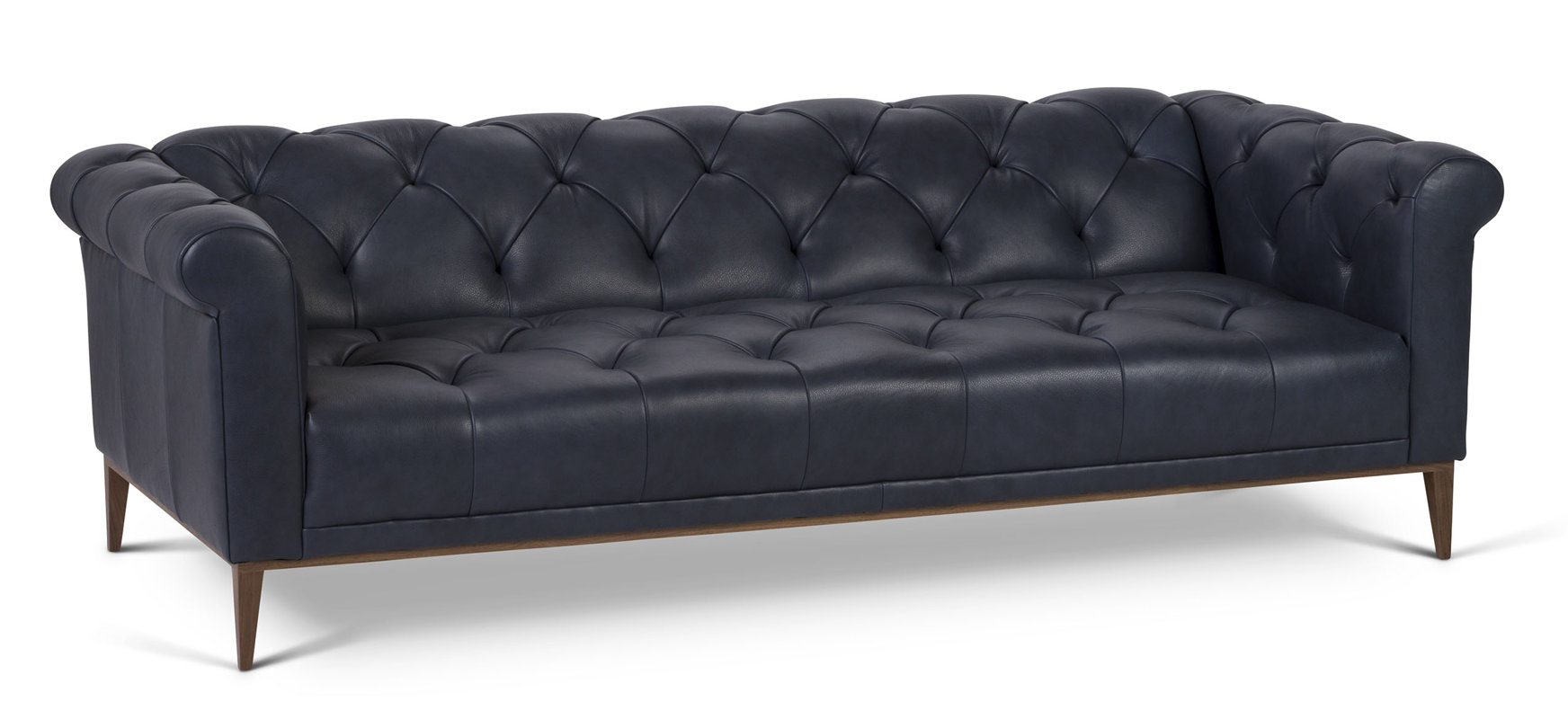 One For Victory Merritt Leather Chesterfield Sofa Perigold